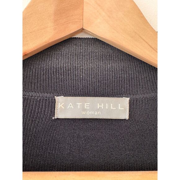 Kate Hill Women's Black Button Cardigan with White Detail Size 2X - Picture 6 of 6